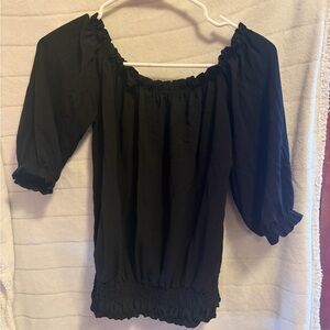 Elegant Black Off-Shoulder Top